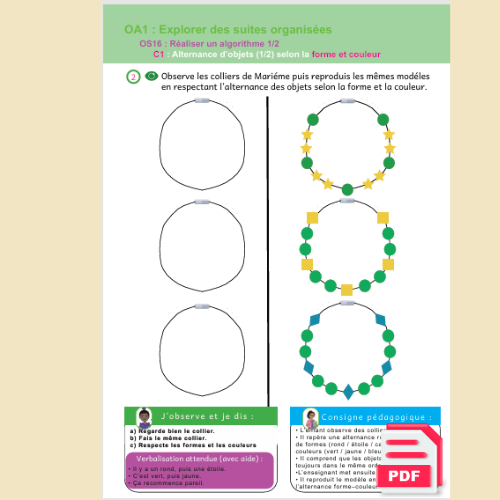 Fiche activités Petite Section