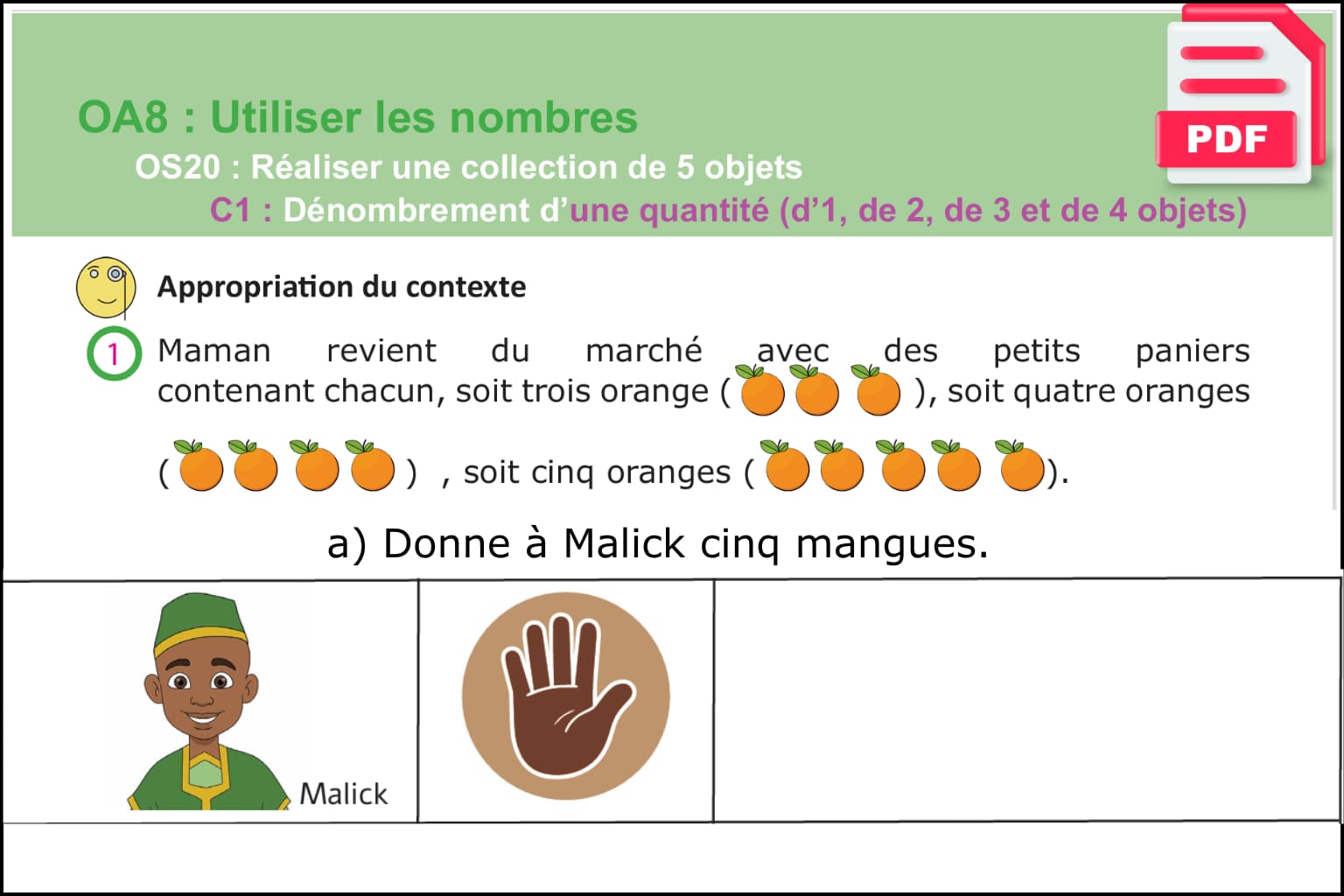 Réaliser une collection de 5 opbjets